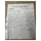 1974 Harrison National bank letter