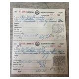 1943 tax receipt post cards