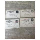 4- 1800,s postal cards