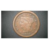 1846 BRAIDED HAIR LARGE CENT PIECE
