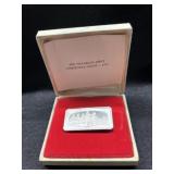 2 OZ SILVER 1973 FRANKLIN MINT CHRISTMAS MAKING