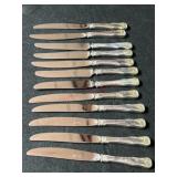 12 KIRK & SONS STEERLING SILVER KNIVES