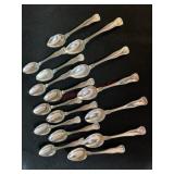 16 HEAVY  KIRK & SONS STEERLING SILVER TEA SPOONS