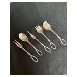 5 ROPE STYLE STEERLING SILVER PCS, FRANK WHITING