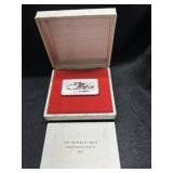 1 OZ SILVER FRANKLIN MINT CHRISTMAS LANDSCAPE