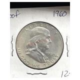 1960 FRANKLIN HALF DOLLAR LABELED PROOF