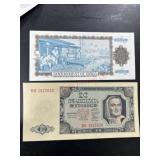 Tonga And Poland bank notes