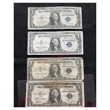 4- 1935 SERIES $1.00 BILLS