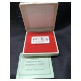 1OZ SILVER 1977 FRANKLIN MINT CHRISTMAS MAKING