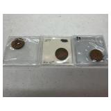 1874, 1879, 1882 Indian head pennies