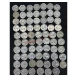 70 TOTAL 1930-1970 BUFFALO NICKELS