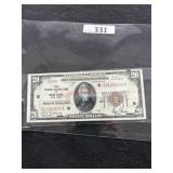 1929 $20 BILL, NEW YORK