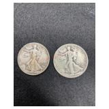 1935 AND 1939 WALKING LIBERTY HALF DOLLAR