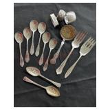 14 PCS FLATWARE, UNMARKED