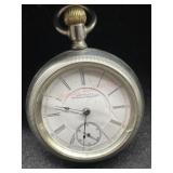 AMERICAN WALTHAM POCKET WATCH, GLASS BROKE
