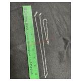 STEERLING SILVER NECKLACE AND BRACLET