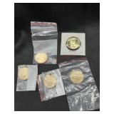 5 modern dollars, 2001 Sacagawea, 4 presidential