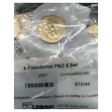 6-2007 presidential dollars, uncirculated