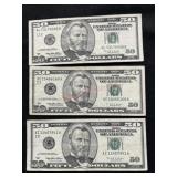 3- 1996 $50 BILLS