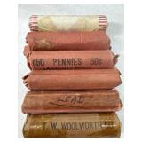 Rolls of Pennieï¿½s only one marked says lead