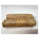 2 rolls pennies labeled 1960-1963. We did not