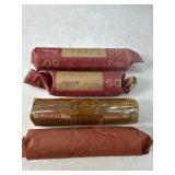Rolls of Pennieï¿½s labeled 1950s