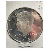 TWO 1997-S KENNEDY HALF DOLLAR, LABLED SILVER
