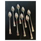 8  KIRK & SONS STEERLING SILVER  ICE TEA SPOONS