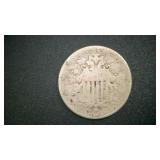 1866 SHIELD SILVER NICKLE WITH RAYS