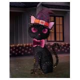 5ï¿½ pre lit black cat