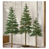 Set of 3 pre lit alpine trees