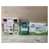 Aveeno. Oral b flossers. Dove soap