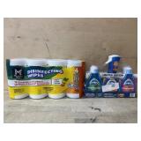Disinfecting wipes and Dawn power wash