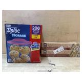 Ziploc bags and parchment paper