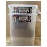 Indoor outdoor stay dry flip lid storage