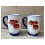 2 pioneer woman heritage floral oversized mugs