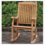 Teak porch rocker