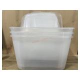 3- Clear totes with lids