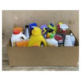 Box lot of household cleaners