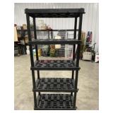5 Shelf plastic garage storage shelving