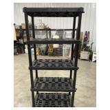 5 Shelf plastic garage storage shelving