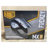 MX motor cycle helmet Adult medium grey and black