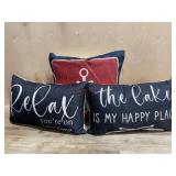 3- Lake life decorator pilows
