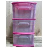 3- Drawer plastic storage container