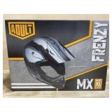 MX motor cycle helmet Adult medium grey and black