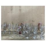 Box lot of stemware and glasses approx. 25 pieces