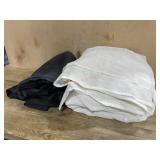 Black and White long blackout curtains