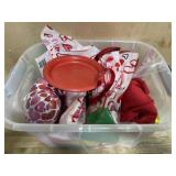 Tote of valentines and holiday decorations