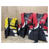 3- Various size youth life vests