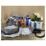 Basket of sun screens and misc. items
